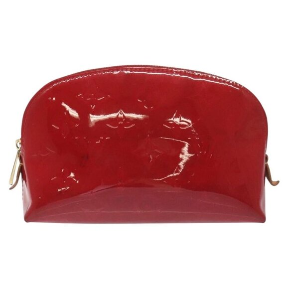 LOUIS VUITTON Vernis Pochette Cosmetic PM Rouge Grunadine M91746 LV Auth 128683 - Picture 12 of 15